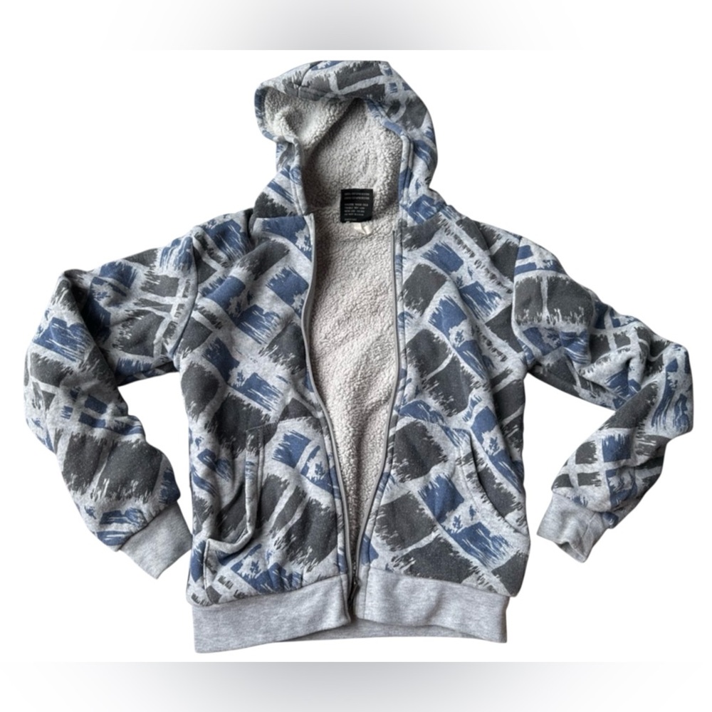 Boys fleece lined zip up jacket
